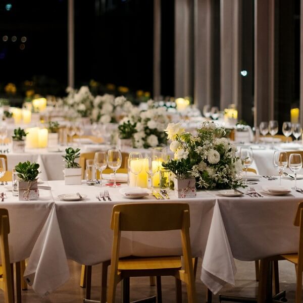 QAGOMA Weddings, GOMA Restaurant, Gallery of Modern Art / Photograph: Florido Photography